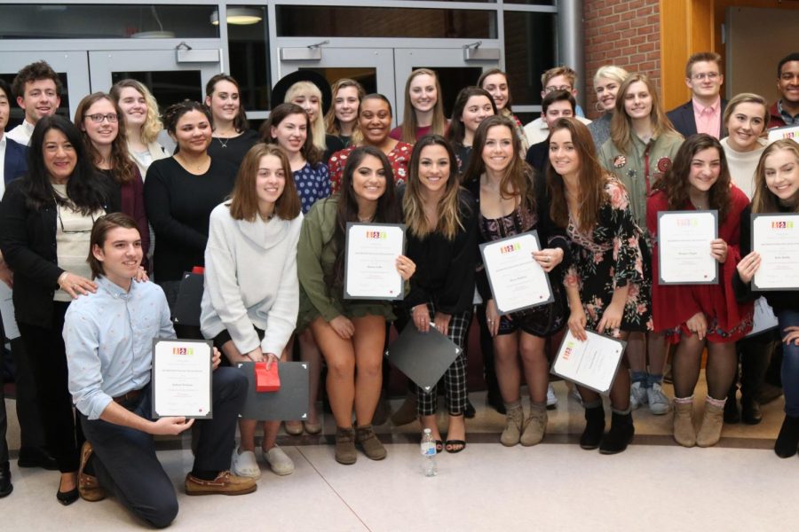 Art+NHS+inductees+at+the+March+26th+ceremony.